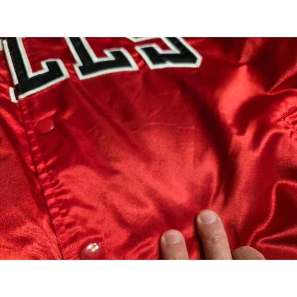 Chicago Bulls Satin Starter Jacket 90's Vintage size XXL - Picture 4 of 8
